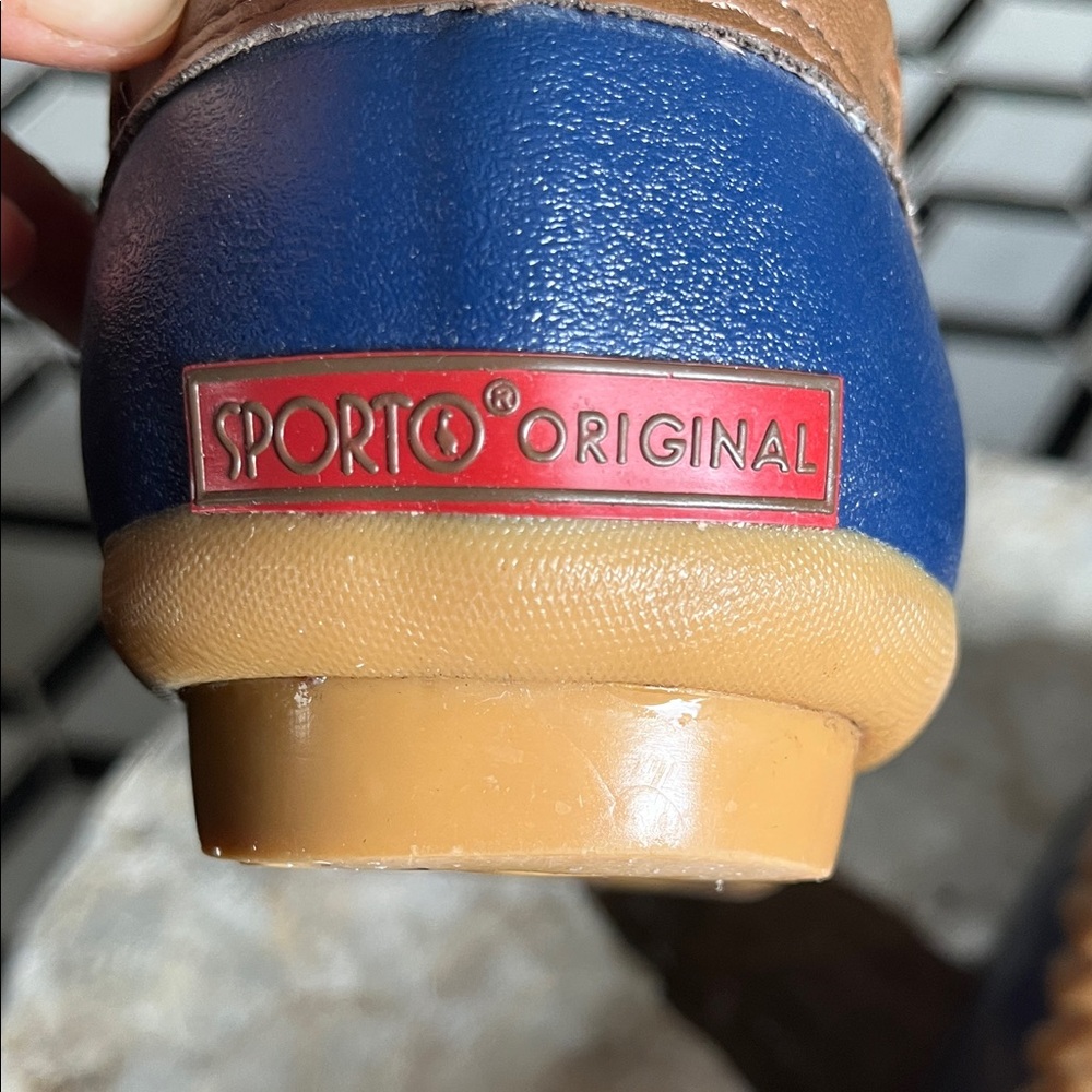 Women's Blue and Brown Rain Boots - Picture 7 of 7